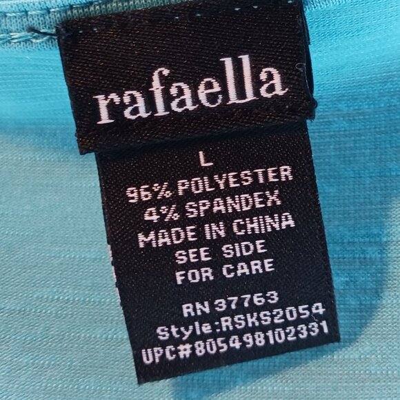 #104 3/$18 - Rafaella Blue Tank Top Size L - Picture 5 of 5